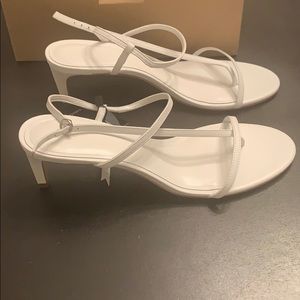 Mango White Heeled Sandal
